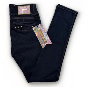 NWT Nelli Denim Jeans 9/10 Tall Skinny Bling Sparkly Dark Wash Pants 30x32